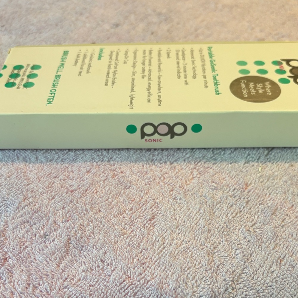 Pop Sonic Electric Toothbrush - Teal Polka Dot - Picture 3 of 4